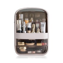 엘코코 와이드형 스퀘어 화장품 정리함 특대형 핑크, 1개