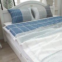 스토리이불 뱀부리플 호야 여름누비 이불, 블루, 이불