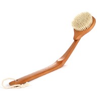원목 돈모 바디 샤워 브러쉬 헤드분리형, 브라운, 1개