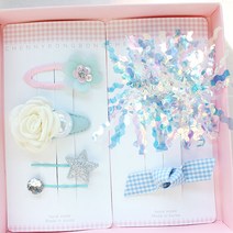 채니봉봉 블루 치어리더 헤어핀 세트