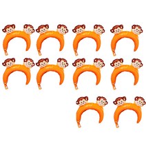 LED 동물 풍선 머리띠 원숭이, 혼합색상, 10개