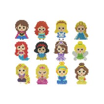 공주 블링 + 칼라큐빅 세트 AB 보석십자수 DIY 키트, 혼합색상, 1세트