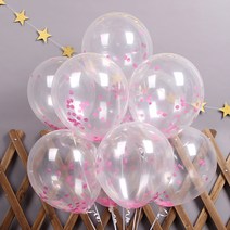 파티해 써클 컨페티풍선 20p + 손펌프 랜덤발송 +컬링리본 + 스펀지닷 세트, 푸치샤, 1세트