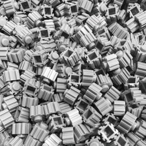 브릭월드 톡톡 놀이 컬러 디폼 블럭 지퍼 스텐드 리필용 500p, 그레이