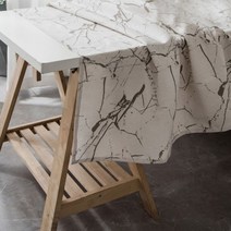 마켓피오 주방 대리석느낌 식탁매트, 화이트, 140 x 200 cm
