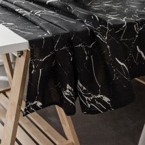 마켓피오 주방 대리석느낌 식탁매트, 블랙, 140 x 220 cm