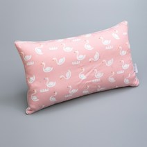 썸머쿨링 인견 아기베개, PINK SWAN