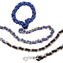 브라더펫 대형견 체인로프 리드 목줄 4.5mm, 1개, 블루블랙