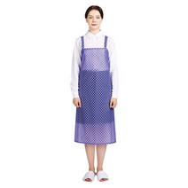 웰프런 반투명 우레탄 유니도트 방수 앞치마 중, 퍼플, 1개