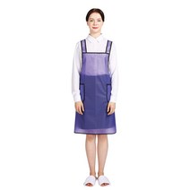 웰프런 우레탄 방수앞치마 검정파이핑 소, 반투명 퍼플, 1개