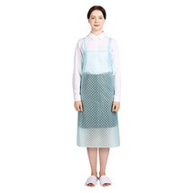 웰프런 반투명 우레탄 유니도트 방수 앞치마 중, 스카이블루, 1개
