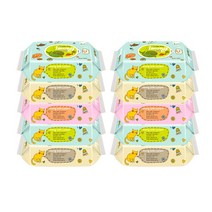 아이몽 유아 물티슈 리필형, 80매, 10팩