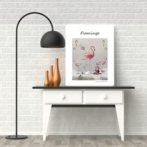 가온 액자 테이블 중, 플라밍고