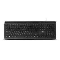 쓰리엠 USB 무소음 유선 키보드 K50, 블랙, 일반형