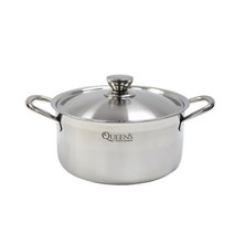 키친아트 퀸즈 통3중 스텐레스 양수 냄비, 24cm