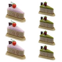 송월타월 삼각조각케익 딸기분홍 3p + 녹차연두 4p, 혼합색상, 1세트