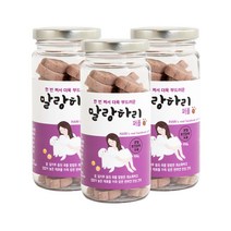 말랑하리 퍼플 강아지 수제간식 150g, 초록잎홍합 + 블루베리 혼합, 3개