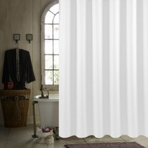 마켓피오 고급 두꺼운 샤워커텐 화이트 150 x 180 cm, 1개