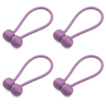 아리코 마그네틱 커튼고정 스트랩볼, 퍼플, 4개
