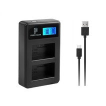 퓨어클리어 파나소닉 DMW-BLF19 E LCD 듀얼 USB 호환충전기, JND-PURECLEAR-TWO