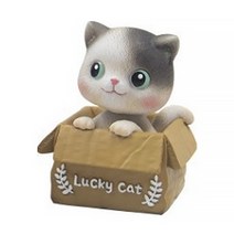 블럭마트 차량용 고양이 흔들인형, type2