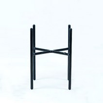 데코코마니 철제 스탠드 화분 H모형, 블랙