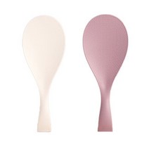 보겐 스탠딩 마그넷 밥주걱, 화이트, 다크핑크, 2개