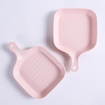 칠린 멜라민웨어 사각 후라이팬 접시세트 핑크, 1세트, 접시 2p