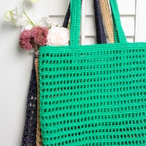 야나 라탄 데일리 네트백 뜨개질 DIY 패키지, 1세트, 26번 무광 라임그린