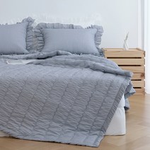 타카타카 프리미엄 인견리플 샤베트 여름 차렵이불, 블루그레이