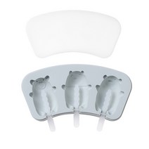 유앤미 실리콘 수제 아이스크림 몰드 BG013 해피곰, 블루, 1개