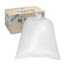 킹스봉 평판형 분리수거 비닐 봉투 백색 특대, 100L, 500개