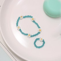 비단길 에스터 플라워비즈 팔찌 + 반지 세트