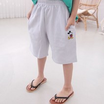소년마켓 남아용 톡톡 미키자수 반바지