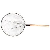 성광 주방 나무손잡이 굵은망 뜰채 1호, 혼합색상, 1개