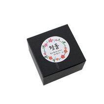 모던 상자 + 첫돌 스티커 화관 세트, 블랙, 100세트