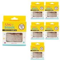 유니아트 4000 유니블럭 40g x 6p, 연갈색