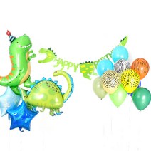 공룡 생일파티장식세트, 혼합색상, 1세트