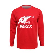 듀스피싱 낚시 긴팔 면 티셔츠, RED