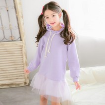 키즈레시피 여아용 샤샤후드 원피스