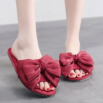 앤티스 럭셔리 리본 엣지 거실화, 레드