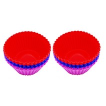 실리콘 주름 베이킹컵 3종 x 4p 세트, 핑크, 레드, 블루, 1세트