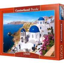 캐스토랜드 푸른 빛의 상징 산토리니 미니퍼즐 CS150663, 1500피스, 혼합색상