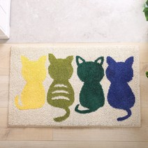 JCP 몽글몽글 고양이 발매트, 크림