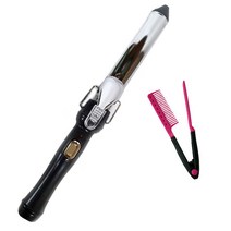 CNS월드 25mm 파워 컬링 웨이브 아이론 봉고데리 PCIron-25 + 집게헤어브러쉬, PCIron-025, 혼합색상