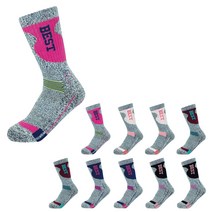 구냥씩 여성용 바이오 맥스 아웃도어 등산양말 10켤레, 네이비, 브라운, 블랙, 퍼플, 핑크