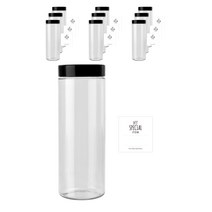 원형 잡곡통 1000ml x 10p + 검정캡 10p + 네임스티커 사각 10p, 혼합색상