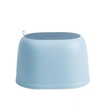 더자카 모던 다용도 욕실의자 라이트블루, 1개