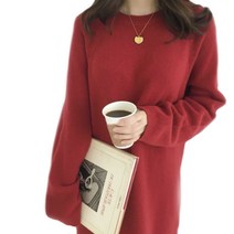 솔레일 포근 로사 라운드롱 니트원피스