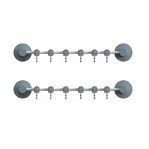 심플 디자인 6구 다용도 행거, 그레이, 2개